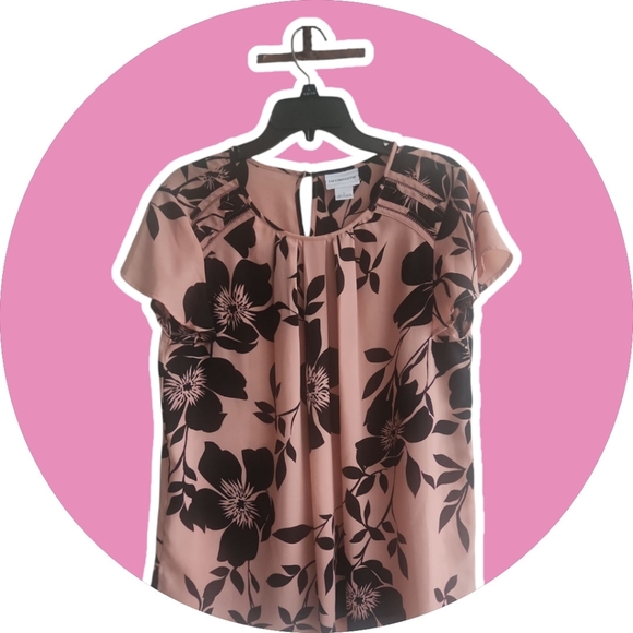 Liz Claiborne Elegant Lightweight Floral Blouse Size Large - Picture 1 of 8